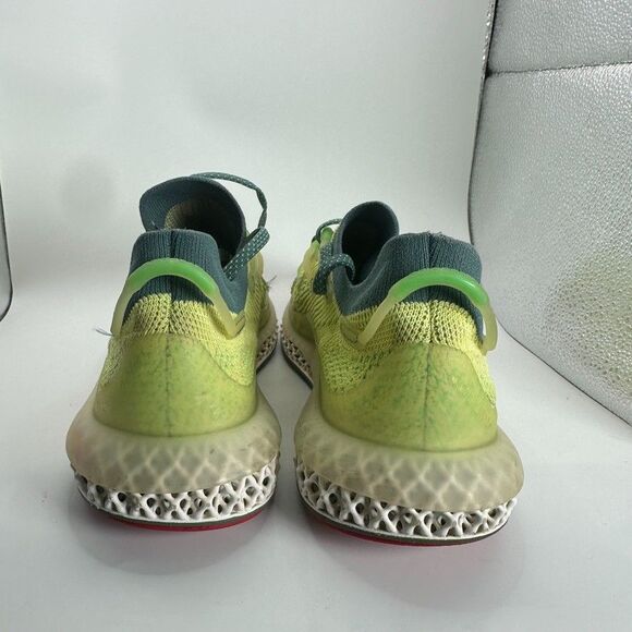 Adidas Fusio 4D Primeknit Frozen Yellow Shoes‎ Mens Size 9.5 Green Running